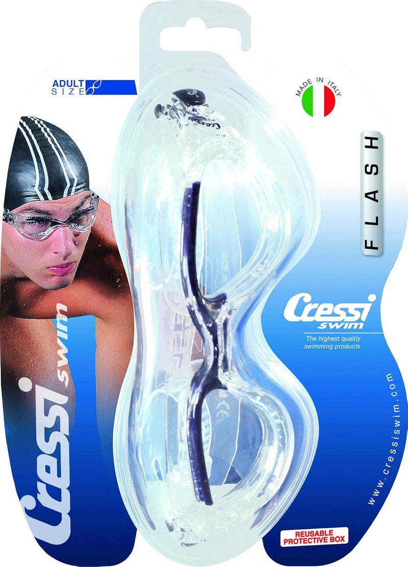 Cressi Flash - Adult Premium Swimming Goggles - 100% Anti UV - Image 4